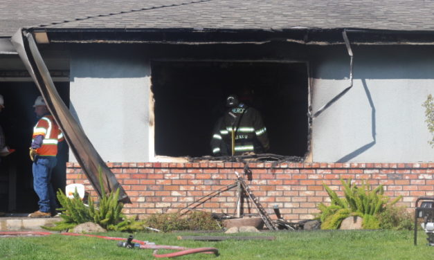 Structure fire in Merced