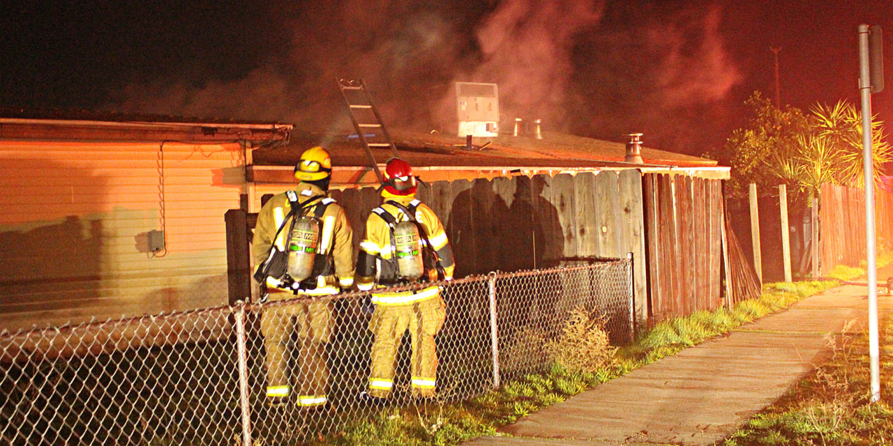 Busy roadway shutdown after structure fire in Atwater