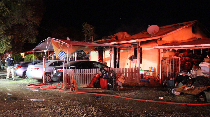 Evening fire erupts in Winton, family displaced