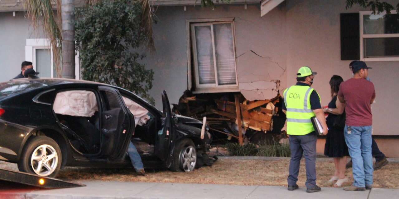 Woman crashes vehicle into Atwater home