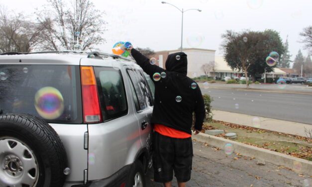 Merced’s Bubble Man brings smiles to the streets of Merced