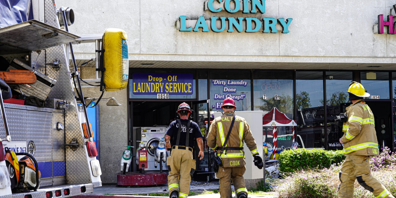Fire crews respond to fire at Laundromat in Atwater