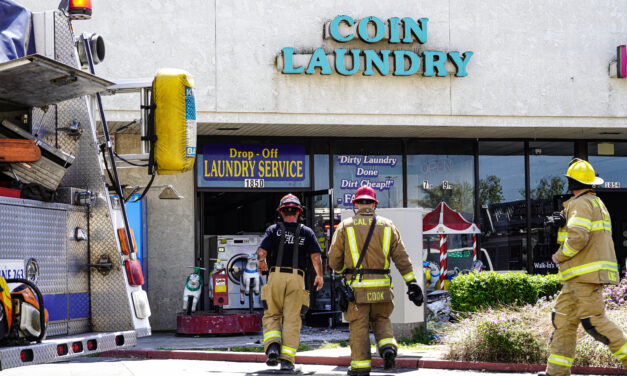 Fire crews respond to fire at Laundromat in Atwater