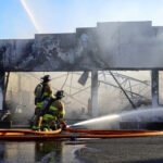 Abandon building goes up in flames in downtown Merced